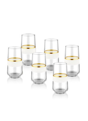Rozi Snow Collection Highball GlassesSet Of 6 from B&Q