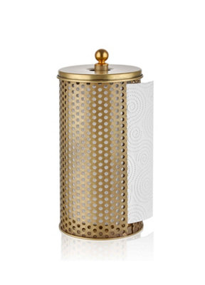 Rozi Gold Paper Towel Holder (Galvanised Steel) from B&Q