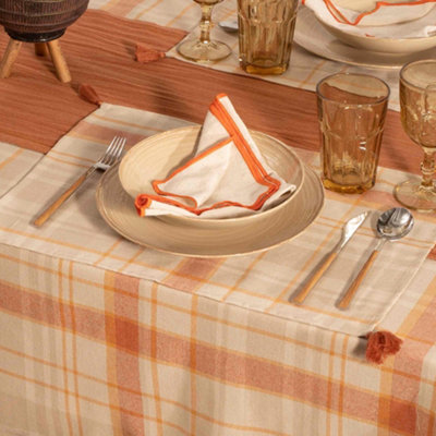 Rozi Plaid Placemats, Set Of 4 - 45 Cm X 30 Cm
