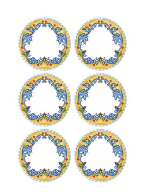 Rozi Limoncello Collection Dinner PlatesSet Of 6 from B&Q