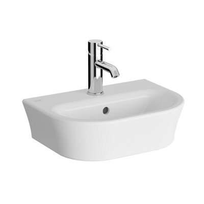 Vitra Koa White Wall-Mounted Basin (W)45Cm from B&Q