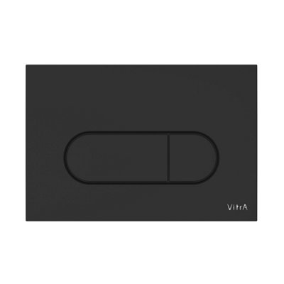 Vitra Loop Matt Black Round Flush Plate from B&Q