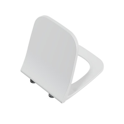 Vitra Koa White Square Slim Soft Close Toilet Seat from B&Q