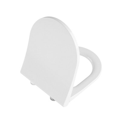 Vitra Koa White Round Slim Soft Close Toilet Seat from B&Q
