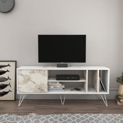 Decorotika Unisex White Mistico Tv Stand Tv Unit For Tvs Up To 55 Inches In - Image 3