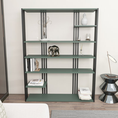 Decorotika Jeni Bookcase Shelving Unit Green & Black from B&Q