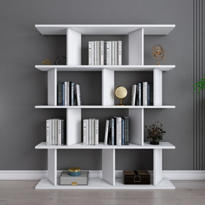 Decorotika 5-Tier Grace Bookcase Bookshelf Shelving Unit Display UnitWhite from B&Q