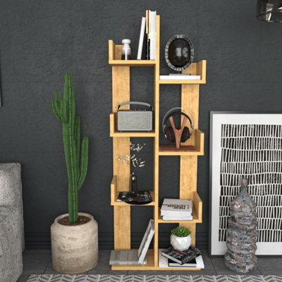 B&Q -  Lusia 4-Tier Bookcase Shelving Unit Sapphire Oak