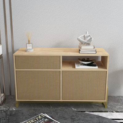 DecorotikaUtopia Sideboard 3 Cabinets And One Shelf Metal Legs from B&Q
