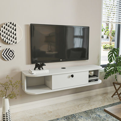 Decorotika Ibarra Modern Floating Tv Stand Tv Unit White from B&Q