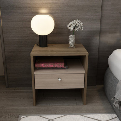 B&Q -  Nova 1 Drawer Bedside Table Nightstand