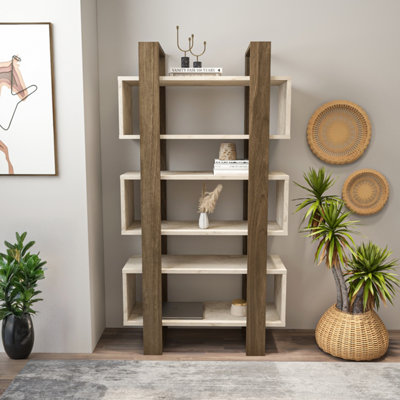 Decorotika Reina 150 Cm Bookcase Travertine&walnut from B&Q