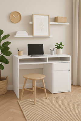 Decorotika Isla Computer Desk White from B&Q