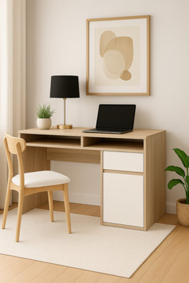 Decorotika Isla Computer Desk Cordoba White from B&Q