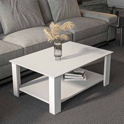 Decorotika Leroy 90 Cm Rectangular Coffe Table White from B&Q