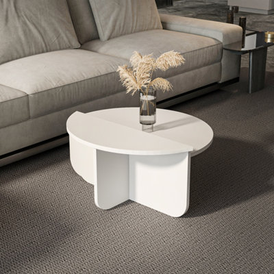 B&Q -  Alves 2 Pieces Of Coffee Table Set White
