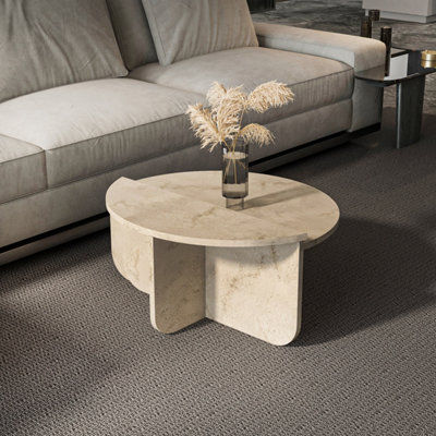 B&Q -  Alves 2 Pieces Of Coffee Table Set Travertein