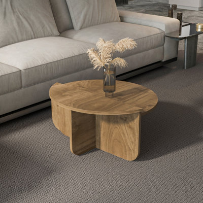 B&Q -  Alves 2 Pieces Of Coffee Table Set Walnut