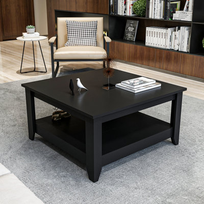 Decorotika Lea 90 Cm Square  Coffee Table Black from B&Q