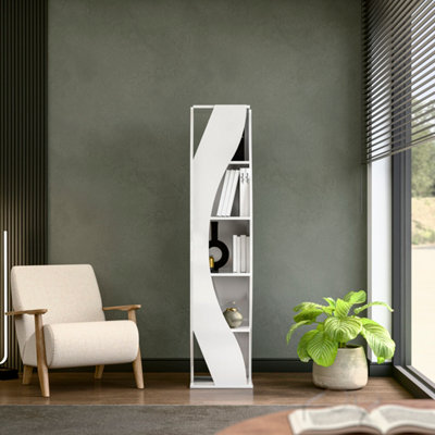 Decorotika Reva Modern  5-Tier Bookshelf White from B&Q