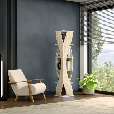 Decorotika Reva Modern Bookshelf Travertein from B&Q