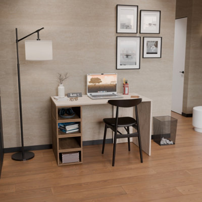 B&Q -  Poyraz Computer Desk Travertein Walnut