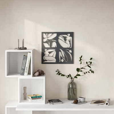 Decortie Metal Wall Art - Abstract Female Design - Black - Image 5