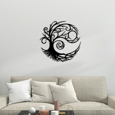B&Q -  Tree Of Life Modern Metal Wall Decor 45X45Cm