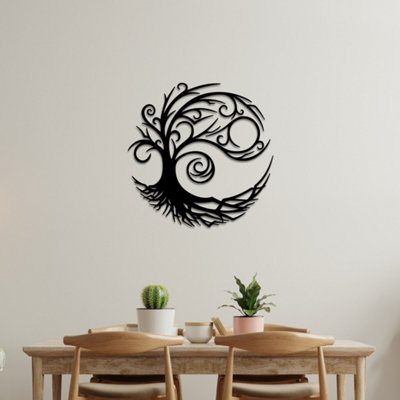 Decortie Tree Of Life Silhouette Metal Wall Decor 75X75cm B&Q