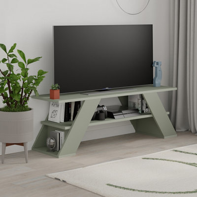 Decortie Farfalla Modern Tv Unit Multimedia Centre Tvs Up To 48" Ash Green 120Cm from B&Q