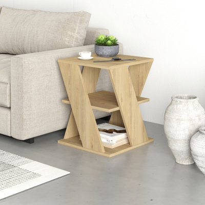 Decortie Cyclo Modern Coffee Table 45Cm Multipurpose Open Storage Oak Living Room H 55Cm from B&Q