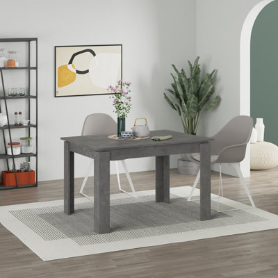 Decortie Tolmen Dining Table Rectangular Extendable Table For 4 Seater Contemporary Kitchen Table 120Wcm Living RoomRetro Grey from B&Q