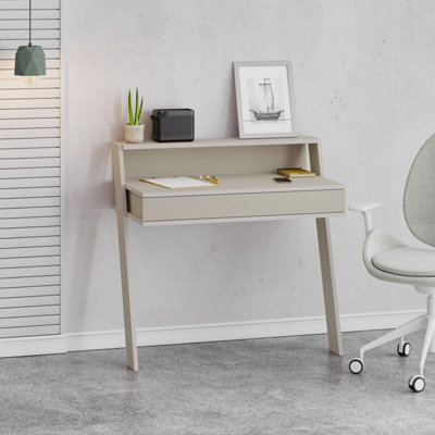 B&Q -  1 Drawer Modern Home Office Sandstone Desk Wallmounted