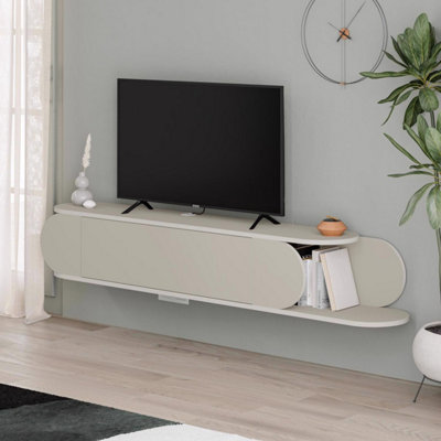 Fwstyle Wall Mounted Tv Unit Sandstone Push To Open