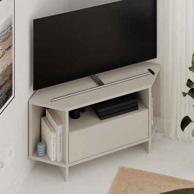 Decortie Unisex Light Stone Viva' Modern Corner Tv Unit For 34 Inches Tvs In | : Size 1 Pack - Image 6