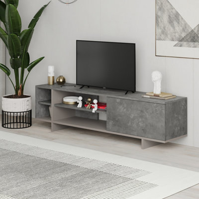 Decortie Unisex Grey Stockton' Modern Tv Unit Tv Stand Media Unit In | : Size 1 Pack - Image 3