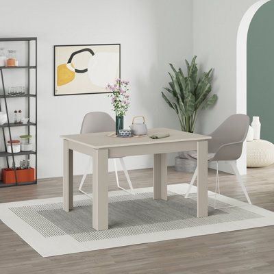 Decortie Tolmen Dining Table Rectangular Extendable Table For 4 Seater Contemporary Kitchen Table 120Wcm Living RoomSandstone from B&Q