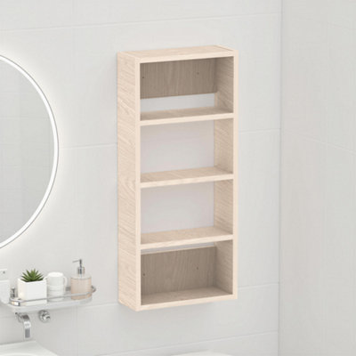 B&Q -  Rafina 4 Tier Wall Mounted Shelf Unit Sonoma Oak 40 X 15 X 90 Cm