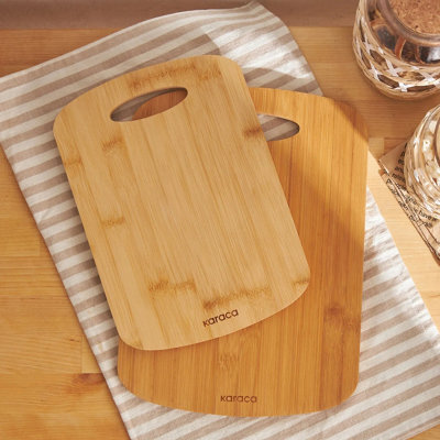 Karaca Defne 2 Piece Bamboo Chopping BoardWood from B&Q