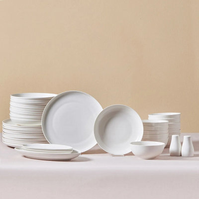 Karaca Forever Bone China Allure 41-Piece Dinner Set For 12 PeopleWhite from B&Q