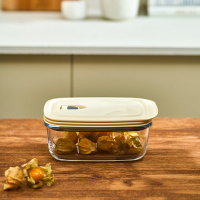 Karaca Cream Vacuum Storage Container0.83L from B&Q