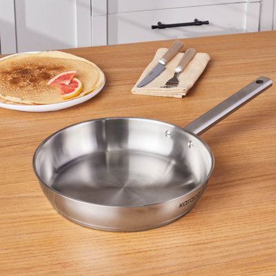 Karaca Elite 26Cm Stainless Steel Induction Frying PanSilver
