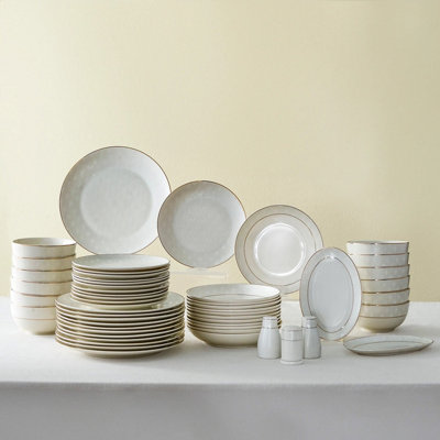 Karaca Elegance Bone China Mandarin 53-Piece Dinner Set For 12 PeopleGold from B&Q