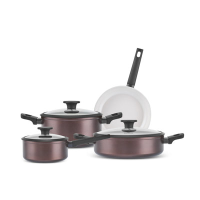 Karaca Ceramica Iconic Bronze 7-Piece Non-Stick Induction Cookware SetBronze from B&Q