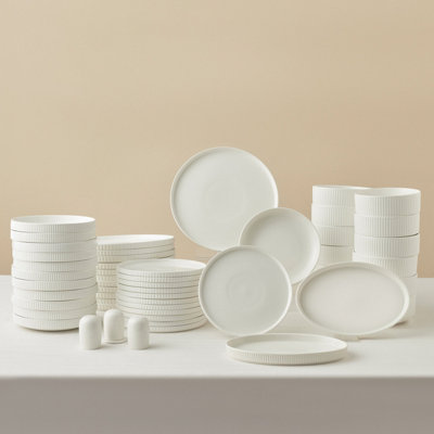 Karaca Forever Bone China Pablito 53-Piece Dinner Set For 12 PeopleWhite from B&Q
