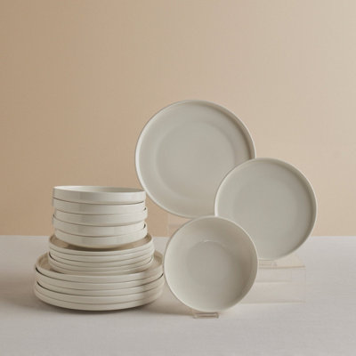 Karaca Stream Bone China Felix Xl 18-Piece China Dinner Set For 6 PeopleWhite from B&Q