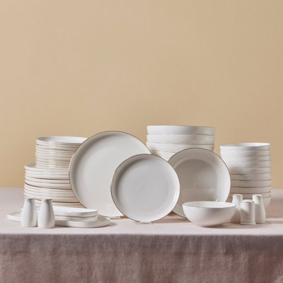 Karaca Stream Bone China Favaro 53-Piece Dinner Set For 12 PeopleGold from B&Q