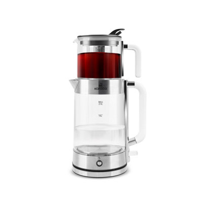 Karaca Luma Glass Large Tea Maker Kettle2,8L2200WClear from B&Q