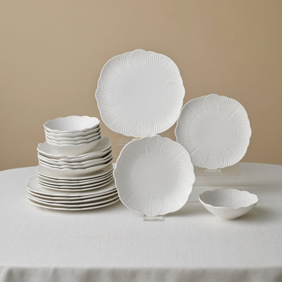 Karaca Bloom Bone China 24-Piece Dinner Set For 6 PeopleWhite from B&Q