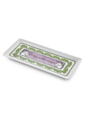 Rackhams Green/Purple Provence Collection Rectangular Serving Platter – 35 X 16 Cm - Image 3